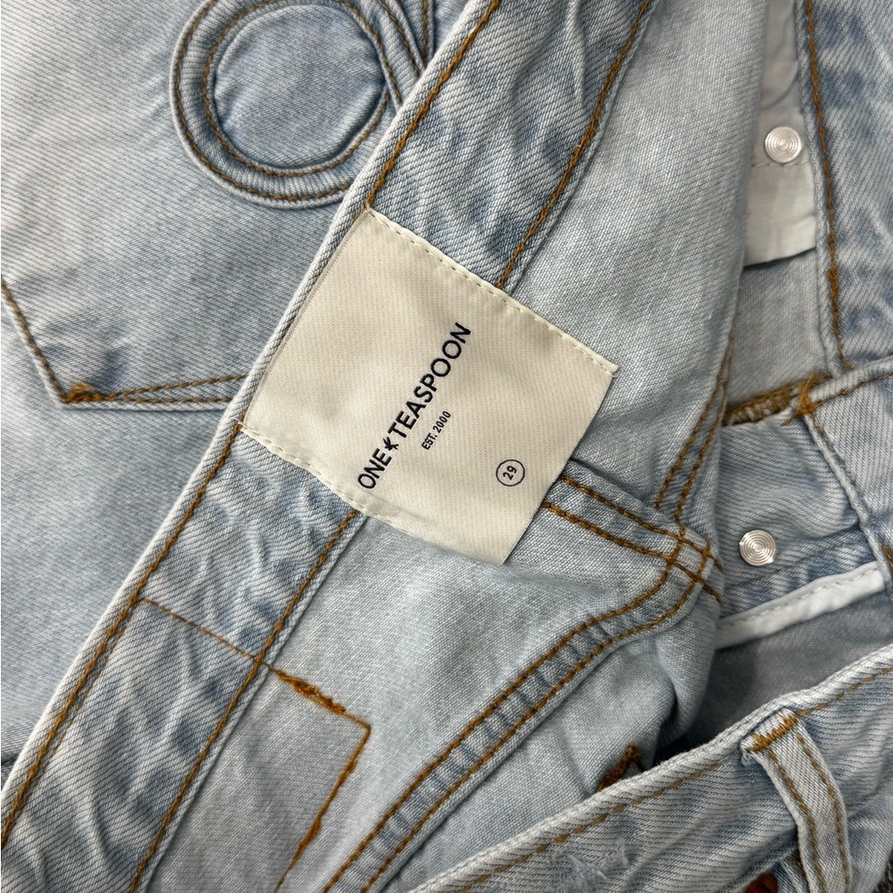 One Teaspoon Light Blue Washed Denim Jeans